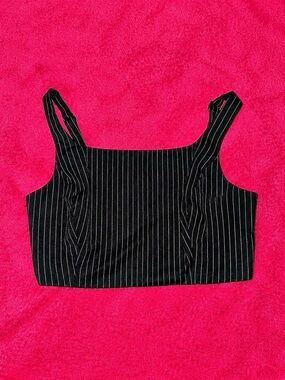 Bold elements women Dress Striped Crop Top in Black Size XS Like New